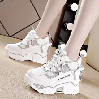 Women's Platform Sneakers – Mesh Upper, Rubber Outsole - ESTEEMSO.COM