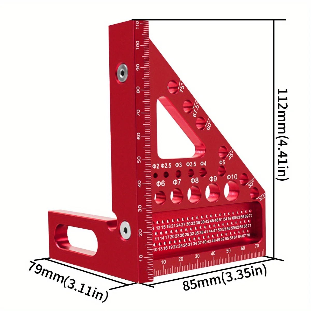 Woodworking Square Protractor – Aluminum Alloy Miter Triangle Ruler - ESTEEMSO.COM