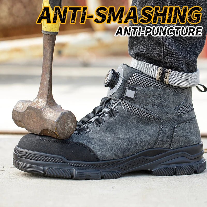 Work Boots Men Steel Toe Shoes Safety Boots Puncture - ESTEEMSO.COM