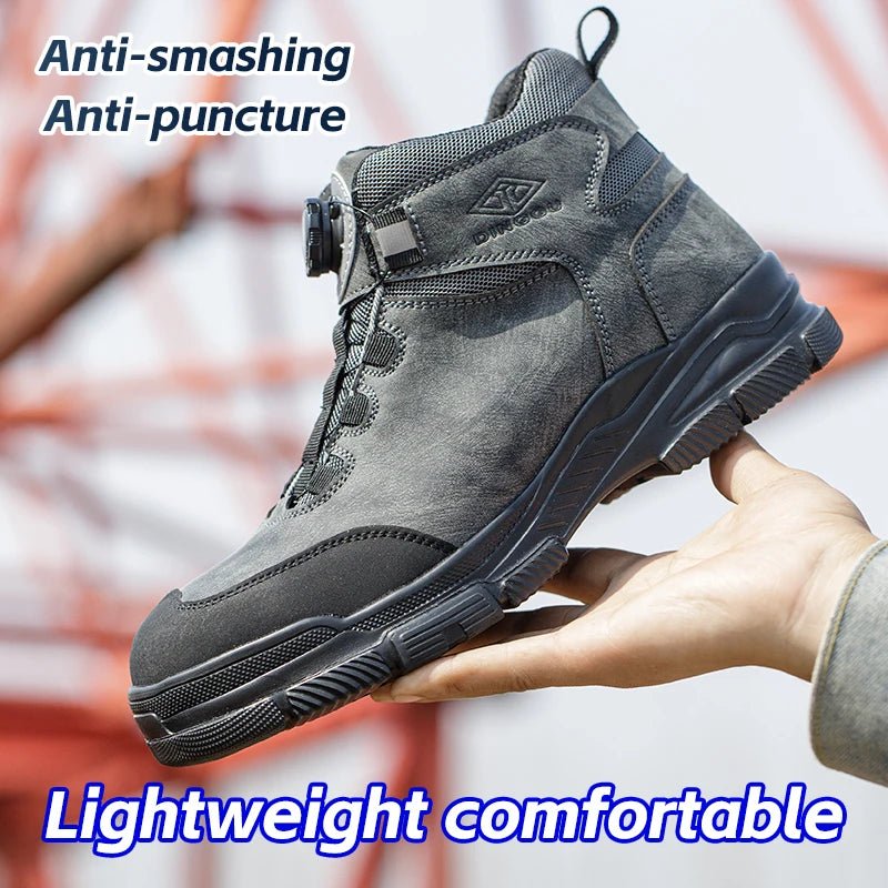 Work Boots Men Steel Toe Shoes Safety Boots Puncture - ESTEEMSO.COM