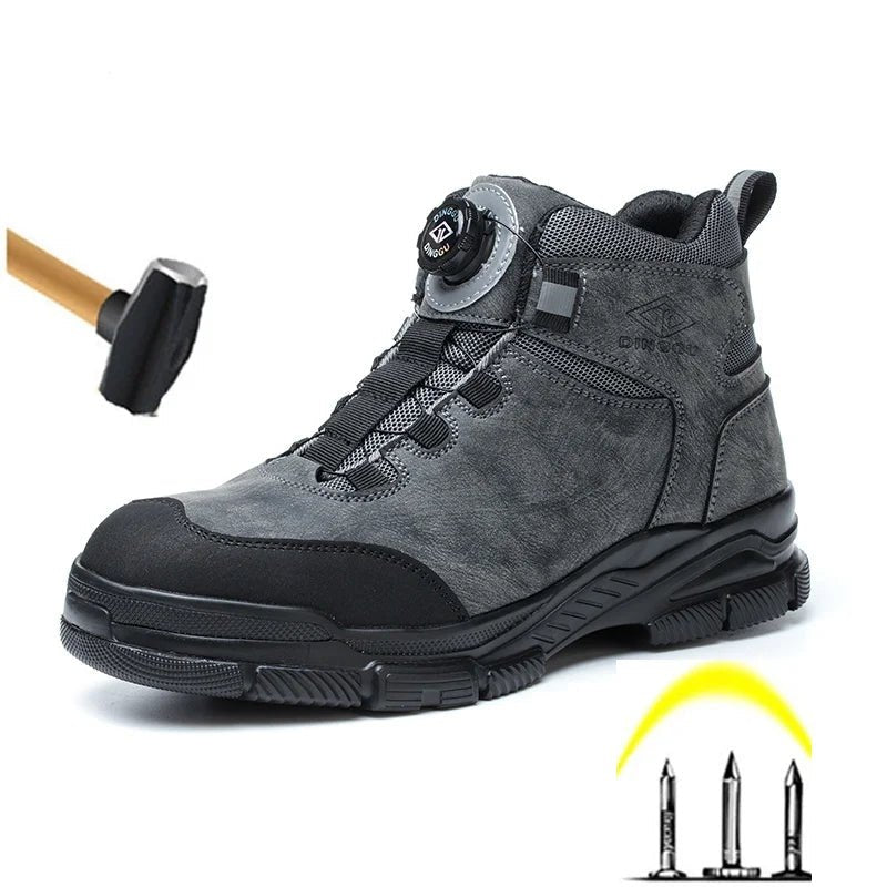 Work Boots Men Steel Toe Shoes Safety Boots Puncture - ESTEEMSO.COM