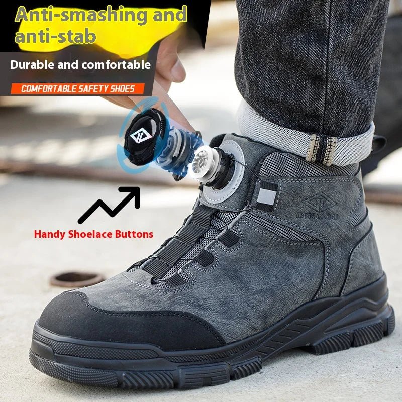 Work Boots Men Steel Toe Shoes Safety Boots Puncture - ESTEEMSO.COM