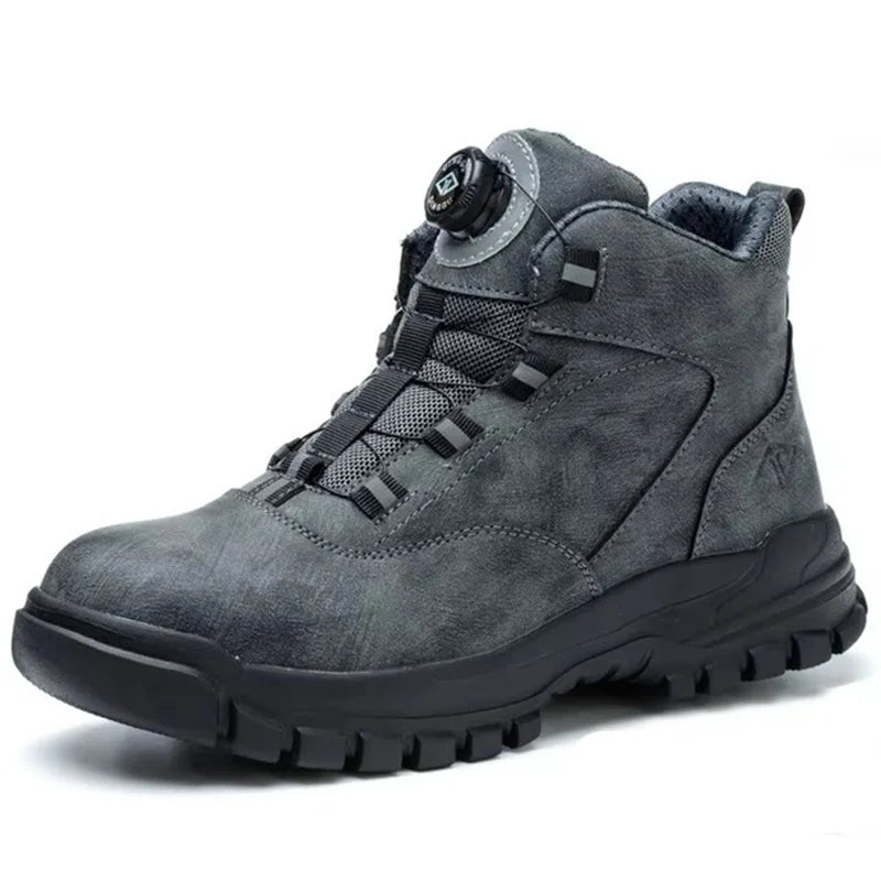 Work Boots Men Steel Toe Shoes Safety Boots Puncture - ESTEEMSO.COM